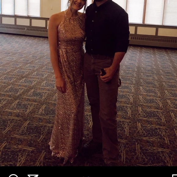 David’s Bridal - High-Neck Allover Sequin Bridesmaid Dress - Picture 4 of 4